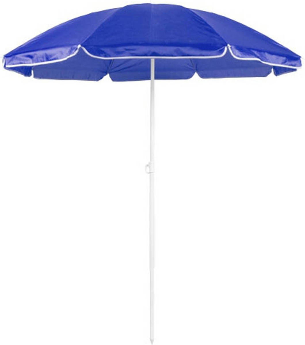 Merkloos Verstelbare strand/tuin parasol blauw 150 cm - Zonbescherming - Voordelige parasols