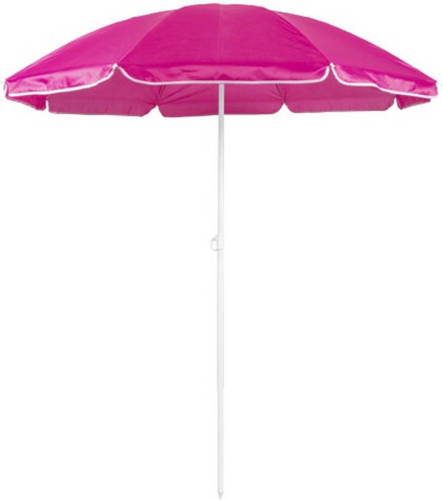 Merkloos Verstelbare strand/tuin parasol roze 150 cm - Zonbescherming - Voordelige parasols