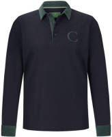 Charles Colby oversized polo DUKE BLAKE Plus Size met logo donkerblauw