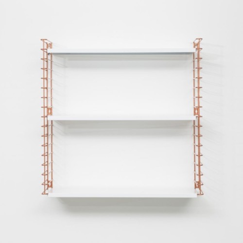 Tomado boekenrek - koperkleurig frame en witte planken