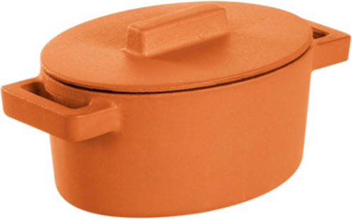 Braadpan Oranje 13 cm x 10 cm incl deksel - Sambonet