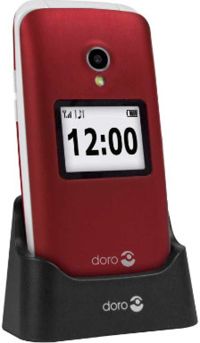 Doro 2424 Rd/wh Easy To Use Clamshell - Red/white