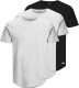 Jack & Jones ESSENTIALS T-shirt (set van 3) wit/wit/zwart
