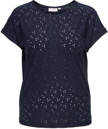 ONLY CARMAKOMA top CARZABBY met open detail donkerblauw