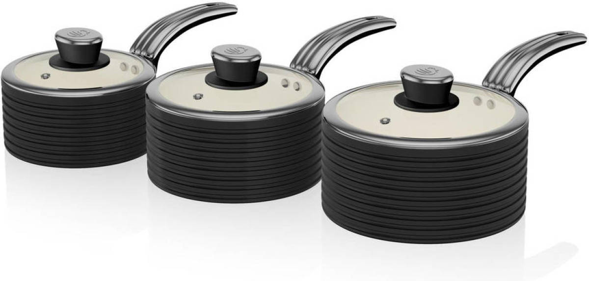 Swan SWPS3020BN Retro Pannenset Zwart