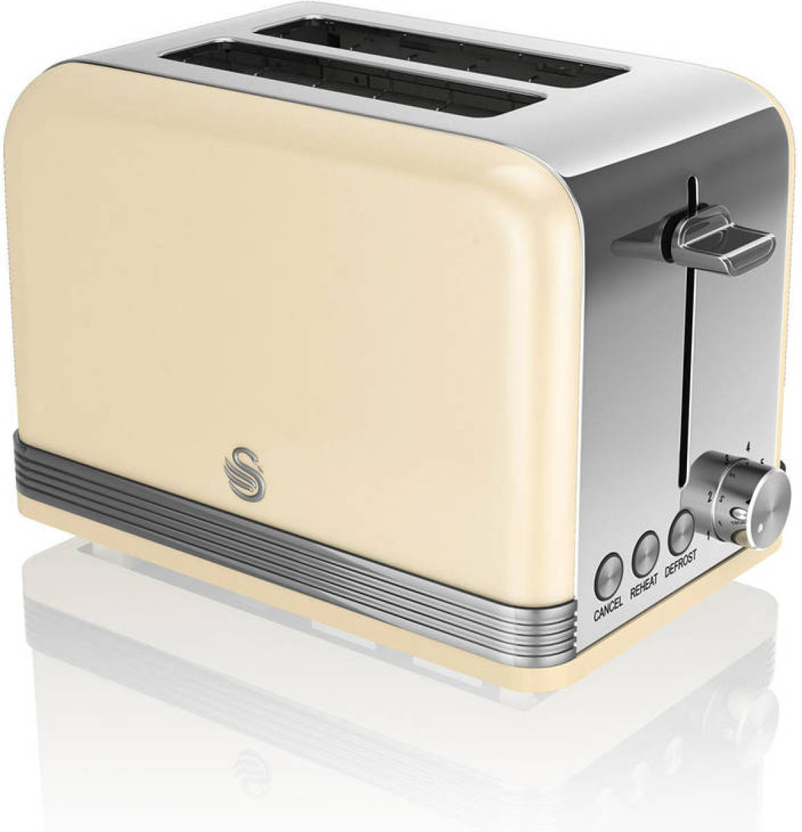 Swan 2-Slot Retro Broodrooster ST19010CN Cream