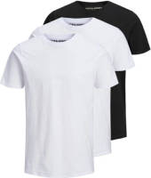 Jack & Jones ESSENTIALS T-shirt (set van 3) wit/wit/zwart