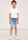 NAME IT KIDS jeans short Theo met biologisch katoen light denim