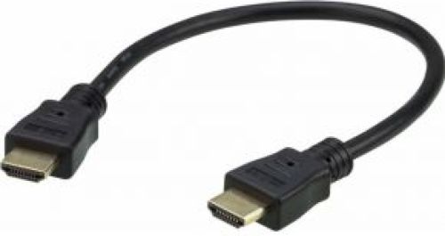 ATEN 0.3M High Speed HDMI Cable with Ethernet HDMI kabel 0,3 m HDMI Type A (Standaard) Zwart, Goud