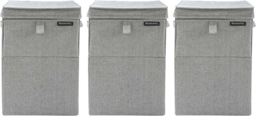Brabantia wasboxen 35 liter: Triple Pack Grey