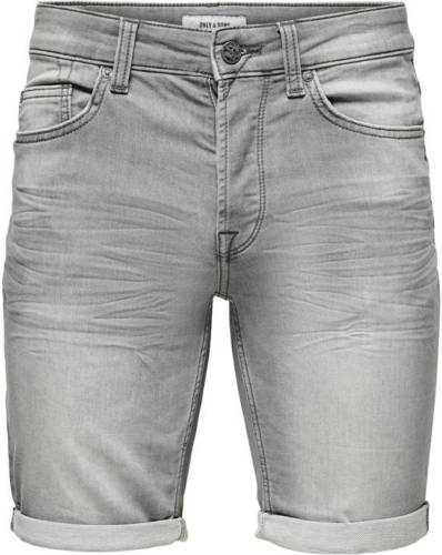 ONLY & SONS regular fit jeans short Ply grey denim