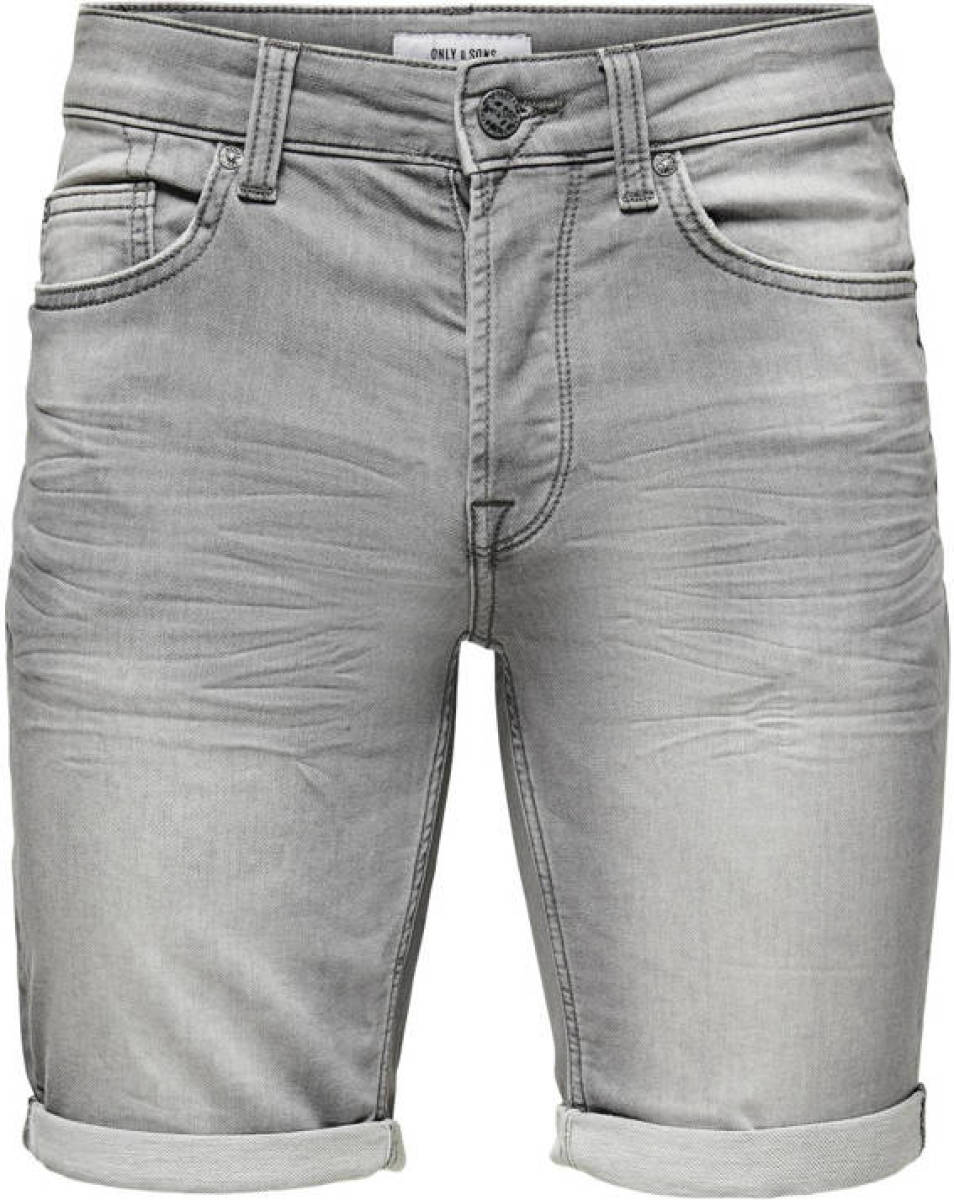 ONLY & SONS regular fit jeans short Ply grey denim