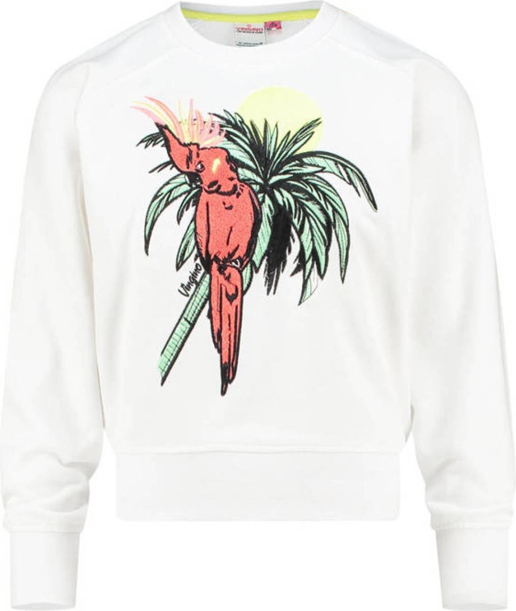 Vingino sweater Nareva met printopdruk wit