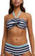 Esprit Women Beach gestreepte bandeau bikinitop donkerblauw/wit