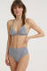 Superdry gestreepte triangel bikinitop donkerblauw/wit