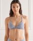 Superdry gestreepte triangel bikinitop donkerblauw/wit