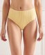 Superdry gestreept high waist bikinibroekje lichtgeel/wit