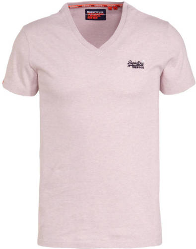 Superdry T-shirt lichtroze