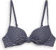 Esprit Women Beach gestreepte beugel bikinitop donkerblauw/wit