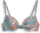 Esprit Women Beach beugel bikinitop met all over print lichtblauw/oranje