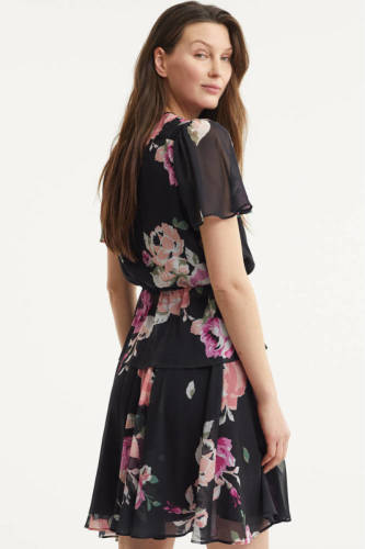 Guess gebloemde top zwart