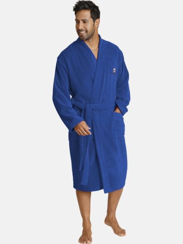 Jan Vanderstorm Plus Size badstof badjas JANNING blauw