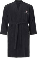 Jan Vanderstorm Plus Size badstof badjas Janning zwart