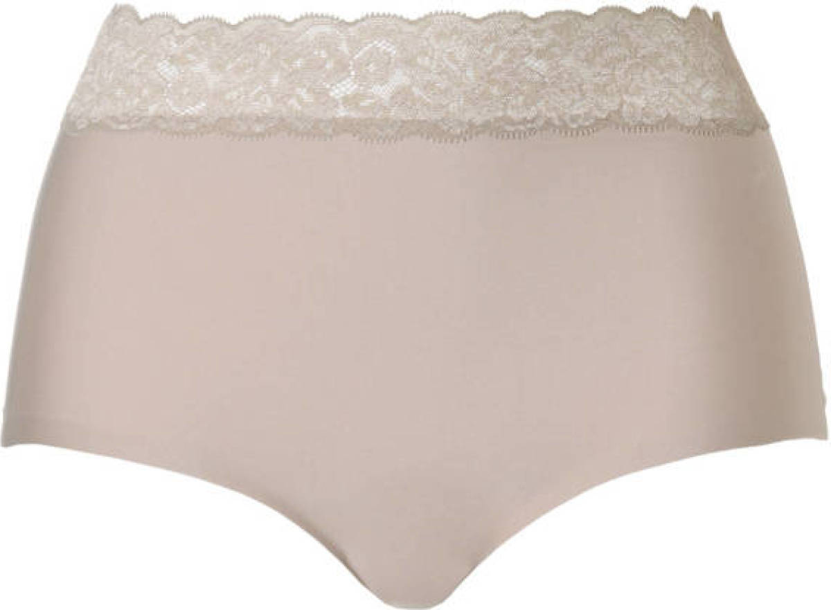 Ten Cate Secrets naadloze maxislip met kant beige