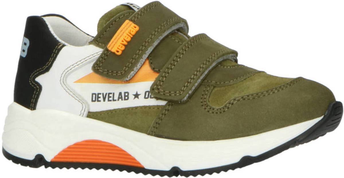Develab 41565 suède sneakers kaki