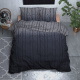 DreamHouse Bedding Domingo - Verwarmend Flanel - Antraciet 2-persoons (200 x 200/220 cm + 2 kussenslopen) Dekbedovertrek