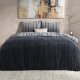 DreamHouse Bedding Domingo - Verwarmend Flanel - Antraciet 2-persoons (200 x 200/220 cm + 2 kussenslopen) Dekbedovertrek