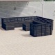 VidaXL 10-delige Loungeset pallet massief grenenhout donkergrijs