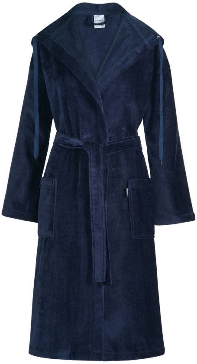 Vandyck badstof badjas Rio met capuchon donkerblauw