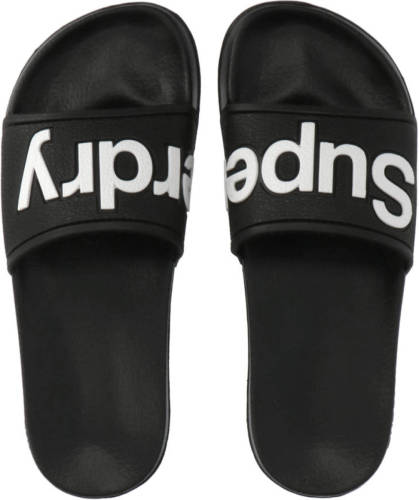 Superdry Sport EVA 2.0 Pool Slide badslippers zwart/wit