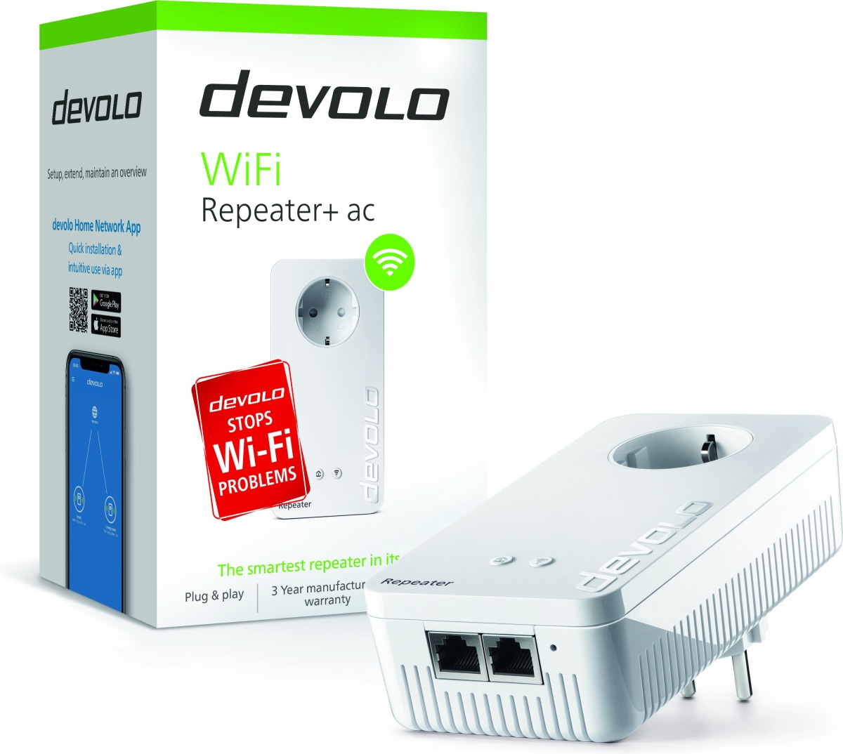 Devolo WiFi Repeater + AC Netwerk WiFi repeater