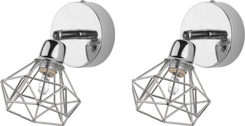 Beliani Erma Wandlamp Metaal 10 X 10 Cm