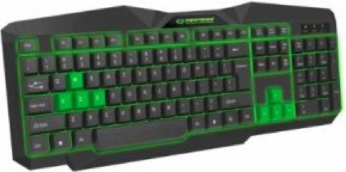 Esperanza EGK201G toetsenbord USB QWERTY Brits Engels Zwart, Groen
