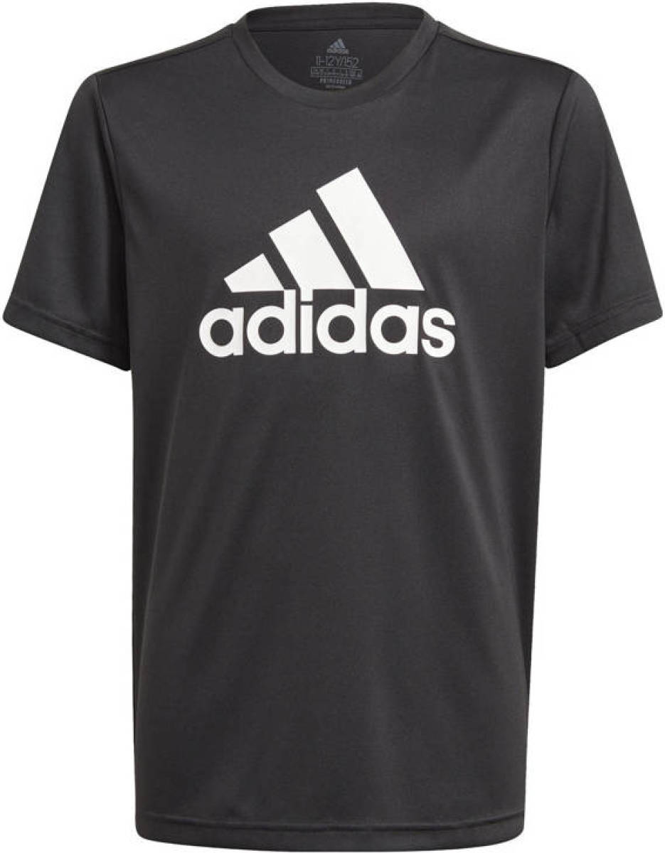 adidas Performance sport T-shirt grijs zwart/wit