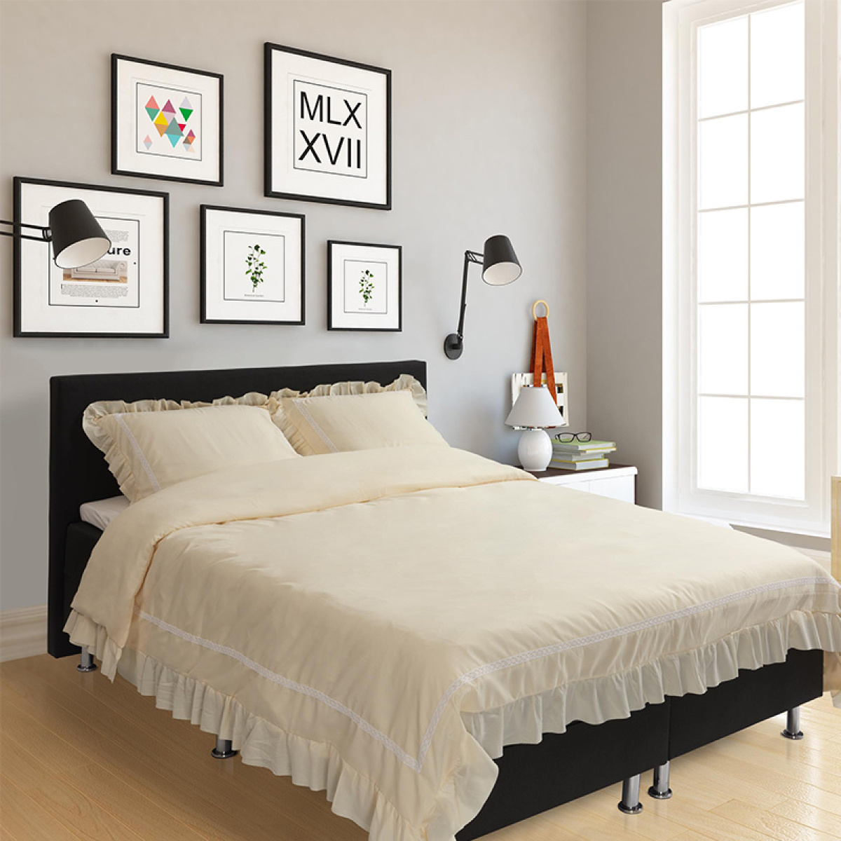 Hotel Home Dorothy - Creme 1-persoons (140 x 200/220 cm + 1 kussensloop) Dekbedovertrek