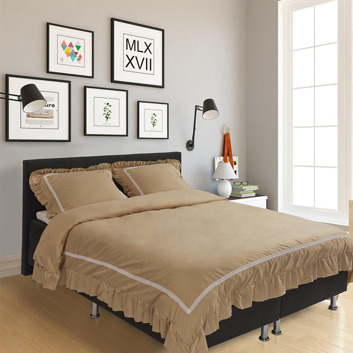Hotel Home Dorothy - Zand 1-persoons (140 x 200/220 cm + 1 kussensloop) Dekbedovertrek