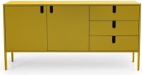 Tenzo UNO Dressoir - 2-Deurs - 3-Laden - 171x46x86 - Mosterdgeel