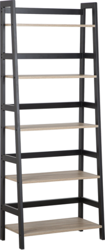 Beliani Boekenkast ladder zwart/lichtbruin CROYDON