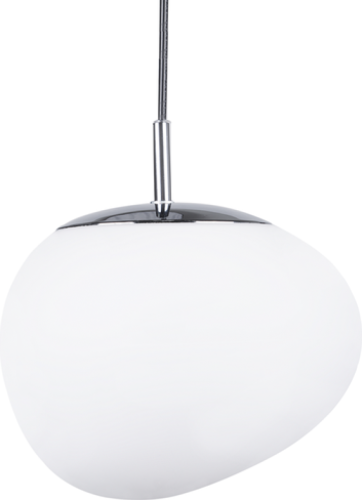 Beliani Hanglamp glas wit LIFFEL