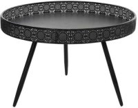 Mica Decorations ronde tafel zwart maat in cm: 45,5 x 70 - Zwart