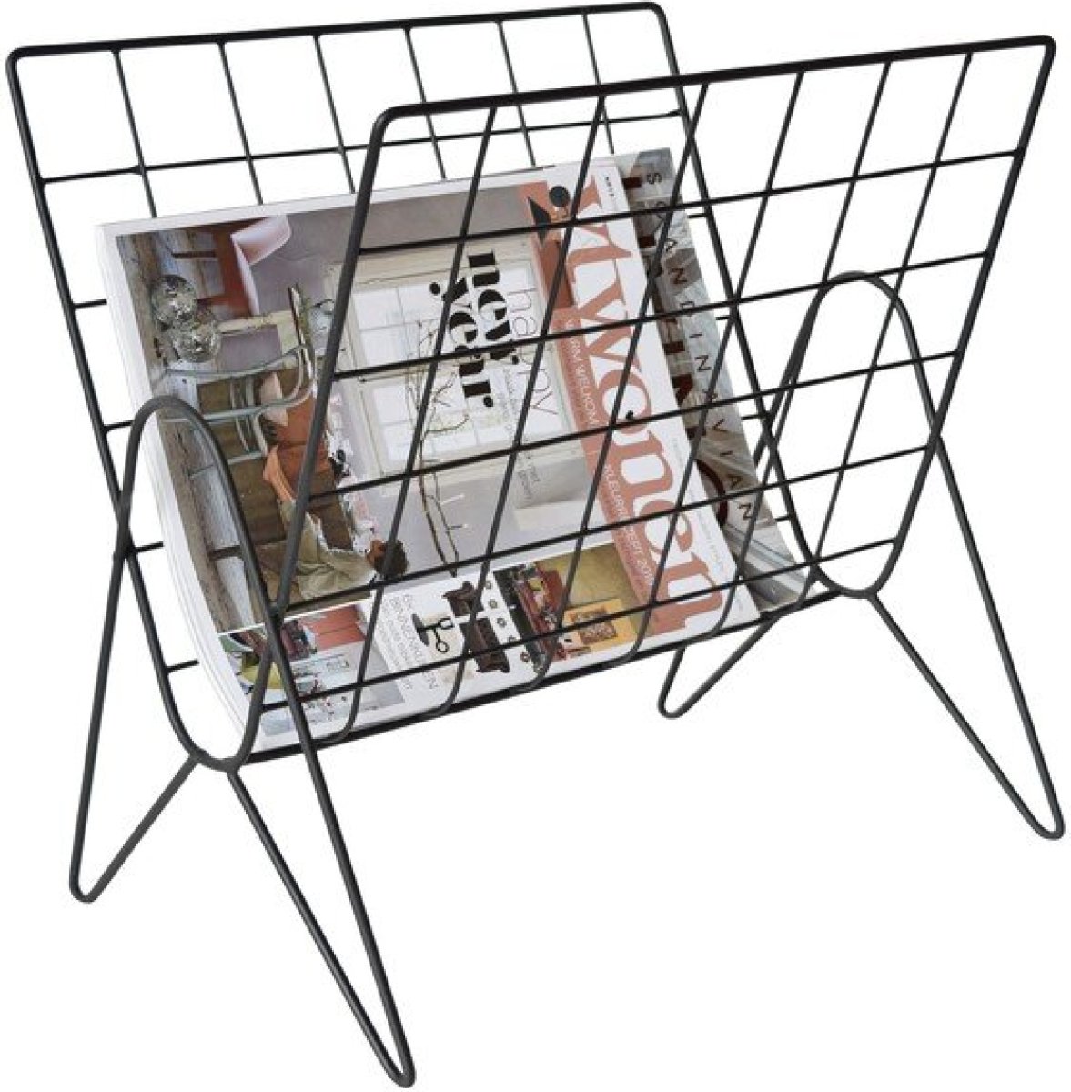 Urban interiors LOFT42 Maggy Tijdschriftenrek Staand - Metaal - Mat Zwart - 39x38x26