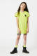 CoolCat Junior jurk Doris met printopdruk limegroen