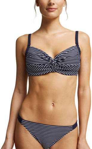 Esprit Women Beach gestreepte beugel bikinitop donkerblauw/wit