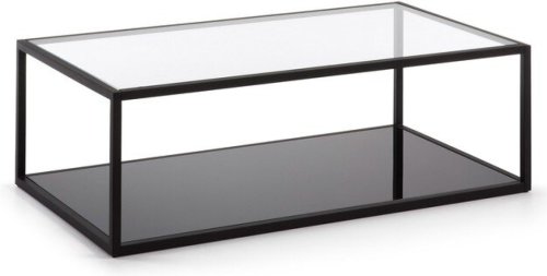 Kave Home - Rechthoekige salontafel Blackhill zwart 110 x 60 cm