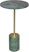 Dutchbone Gunnar Bijzettafel - Ø37,5xH65 Cm - Groen Marmeren Tafelblad