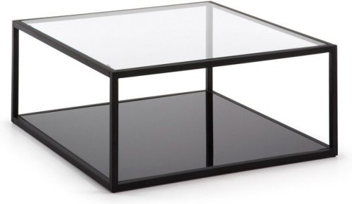 Kave Home - Vierkante salontafel Blackhill 80 x 80 cm zwart